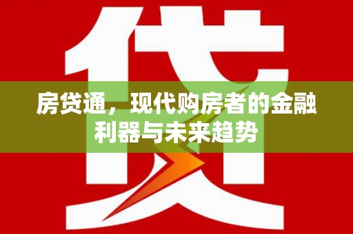 坊子房贷通，现代购房者的金融利器与未来趋势