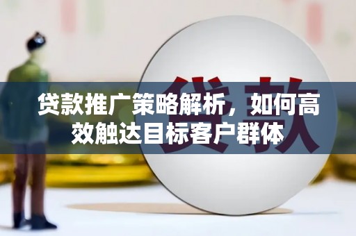 坊子贷款推广策略解析，如何高效触达目标客户群体