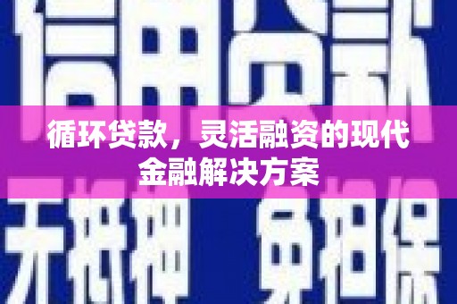坊子循环贷款，灵活融资的现代金融解决方案