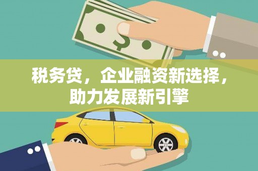 坊子税务贷，企业融资新选择，助力发展新引擎