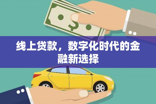 坊子线上贷款，数字化时代的金融新选择