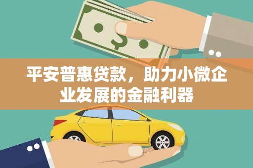坊子平安普惠贷款，助力小微企业发展的金融利器