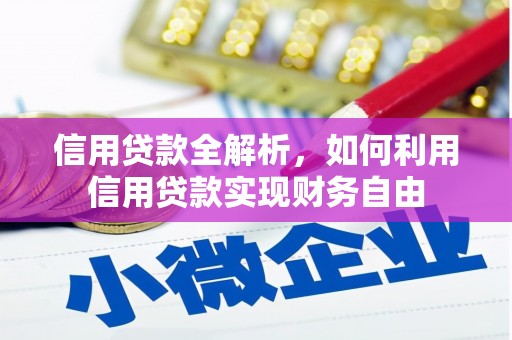 坊子信用贷款全解析，如何利用信用贷款实现财务自由
